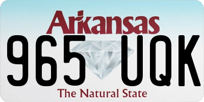 AR license plate 965UQK