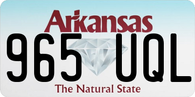 AR license plate 965UQL