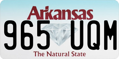 AR license plate 965UQM
