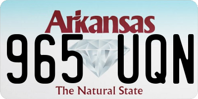 AR license plate 965UQN