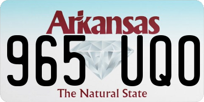AR license plate 965UQO