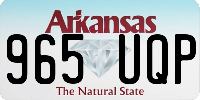 AR license plate 965UQP