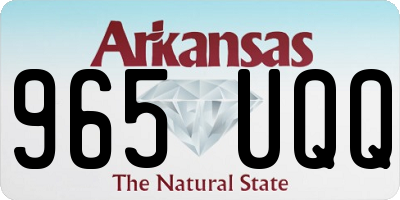 AR license plate 965UQQ