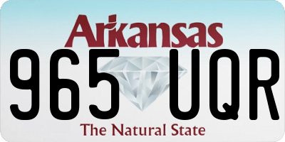 AR license plate 965UQR