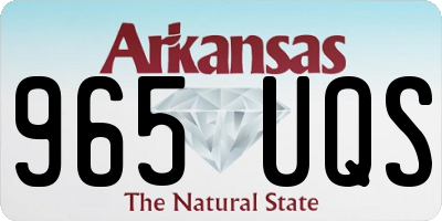AR license plate 965UQS