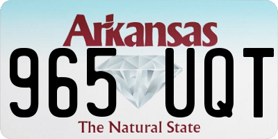 AR license plate 965UQT