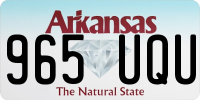 AR license plate 965UQU