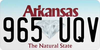 AR license plate 965UQV