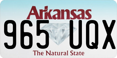 AR license plate 965UQX