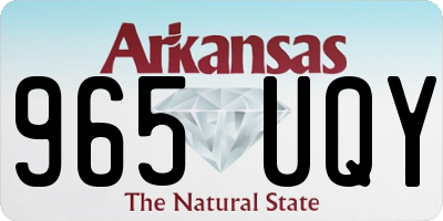 AR license plate 965UQY