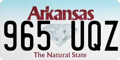 AR license plate 965UQZ