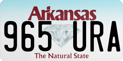 AR license plate 965URA