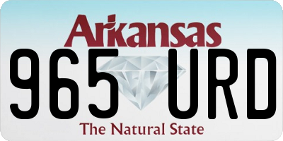 AR license plate 965URD