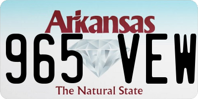 AR license plate 965VEW