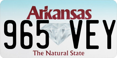 AR license plate 965VEY