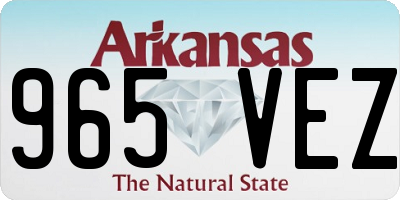AR license plate 965VEZ