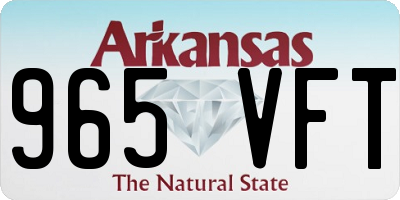 AR license plate 965VFT