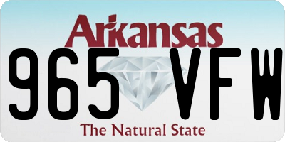 AR license plate 965VFW