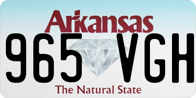 AR license plate 965VGH
