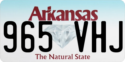AR license plate 965VHJ