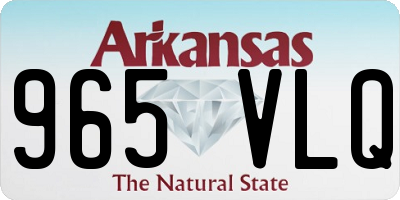 AR license plate 965VLQ