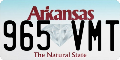 AR license plate 965VMT