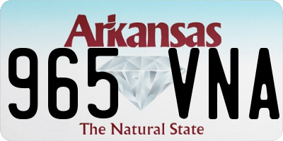 AR license plate 965VNA