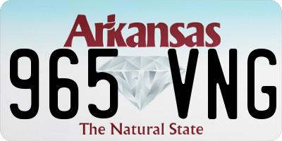 AR license plate 965VNG
