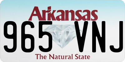 AR license plate 965VNJ