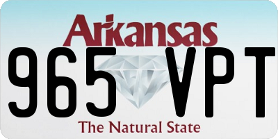 AR license plate 965VPT