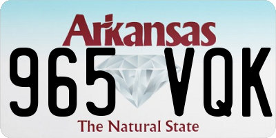 AR license plate 965VQK