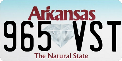 AR license plate 965VST