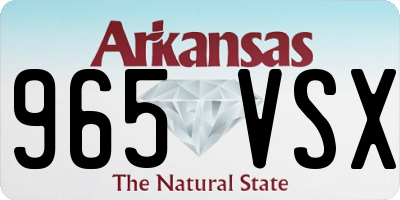 AR license plate 965VSX