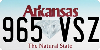 AR license plate 965VSZ