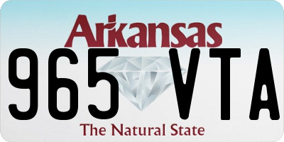 AR license plate 965VTA