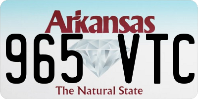 AR license plate 965VTC