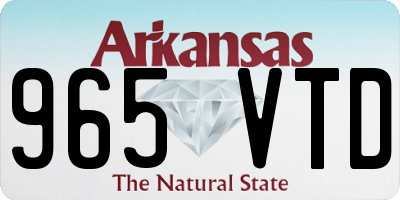 AR license plate 965VTD