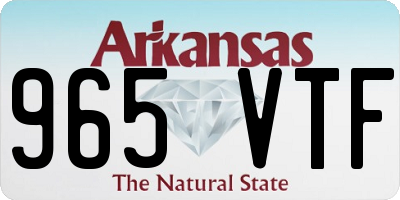 AR license plate 965VTF