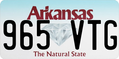 AR license plate 965VTG