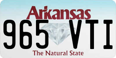 AR license plate 965VTI