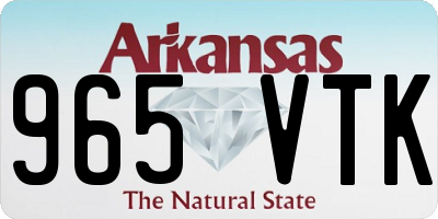 AR license plate 965VTK