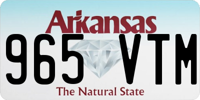 AR license plate 965VTM