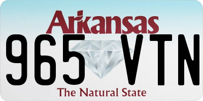 AR license plate 965VTN