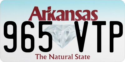 AR license plate 965VTP