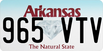 AR license plate 965VTV