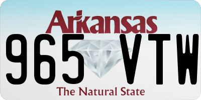 AR license plate 965VTW