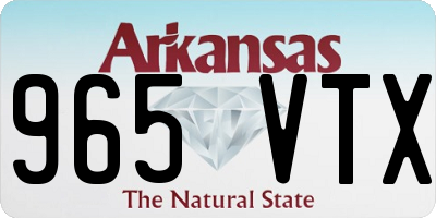 AR license plate 965VTX