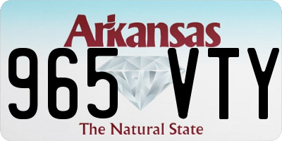 AR license plate 965VTY