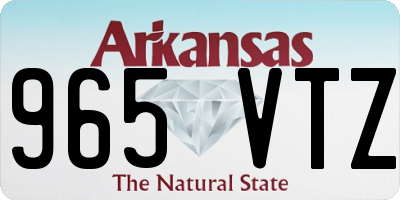 AR license plate 965VTZ