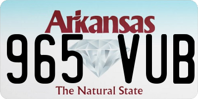 AR license plate 965VUB